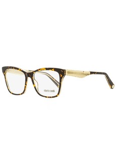 Roberto Cavalli Women's Rectangular Eyeglasses RC5089 056 Dark Havana/Gold 53mm