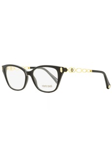 Roberto Cavalli Women's Rectangular Eyeglasses RC5113 001 Black/Gold 52mm