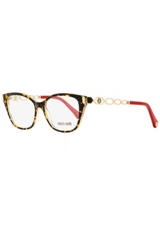 Roberto Cavalli Women's Rectangular Eyeglasses RC5113 056 Gold/Ruby Red 52mm