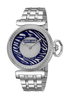 Roberto Cavalli: Womens silver dial stainless steel watch