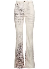 Roberto Cavalli Shark Printed Drill Jeans