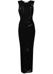 Roberto Cavalli sheer-panel evening dress