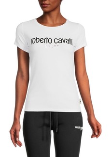 Roberto Cavalli Slim Fit Logo Crewneck T Shirt