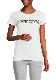 Roberto Cavalli Slim Fit Logo Crewneck T Shirt