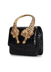 Roberto Cavalli Small Roar Croc Embossed Bag