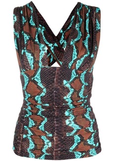 Roberto Cavalli snakeskin-print sleeveless top