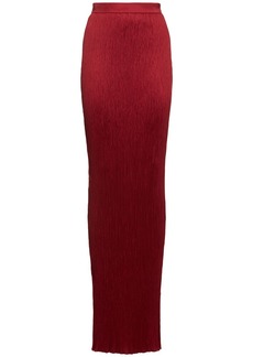 Roberto Cavalli Solid Twill Long Skirt