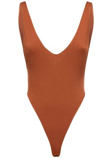 Roberto Cavalli Stretch Viscose V-neck Bodysuit