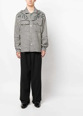 Roberto Cavalli studded gingham wool-blend shirt