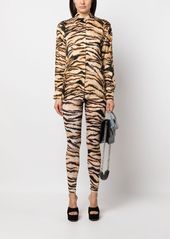 Roberto Cavalli tiger-print high-waisted leggings