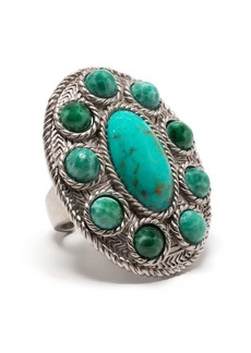 Roberto Cavalli turquoise-stone adjustable ring