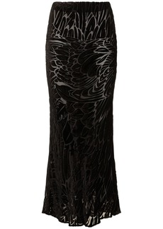 Roberto Cavalli Velvet Devoré Long Skirt