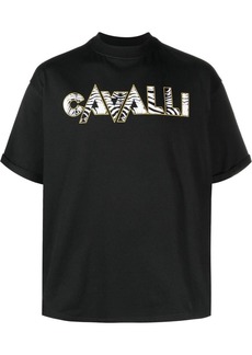 Roberto Cavalli zebra-print logo T-shirt