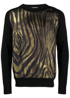 Roberto Cavalli zebra-print sweatshirt