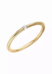 Roberto Coin 0.22 TCW Primavera Diamond & 18K Yellow Gold Woven Bracelet