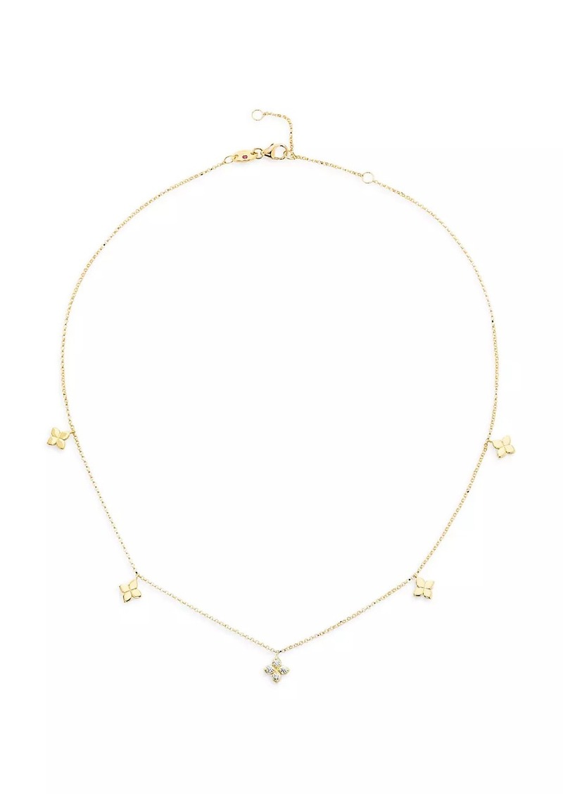 Roberto Coin ​18K Yellow Gold & 0.08 TCW Diamond Charm Necklace