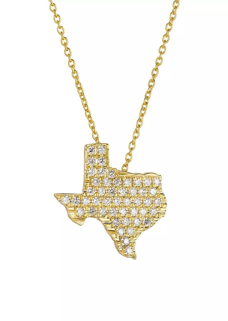 Roberto Coin 18K Yellow Gold & 0.28 TCW Diamond Texas Necklace