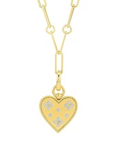 Roberto Coin Venetian Princess 18K Yellow Gold & Diamond Heart Pendant