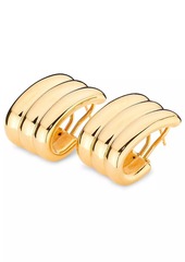 Roberto Coin 18K Yellow Gold Fluted Hoop Earrings/19MM x 26MM