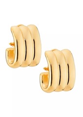 Roberto Coin 18K Yellow Gold Fluted Hoop Earrings/19MM x 26MM