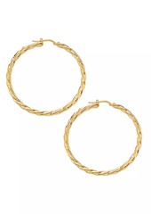 Roberto Coin 18K Yellow Gold Twisted Hoop Earrings/55MM