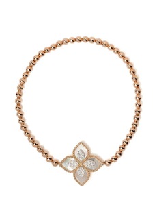 Roberto Coin 18kt rose gold diamond Princess Flower bead bracelet