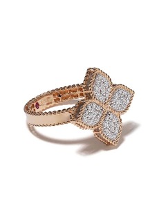Roberto Coin 18kt rose gold Princess Flower diamond and pink sapphire ring