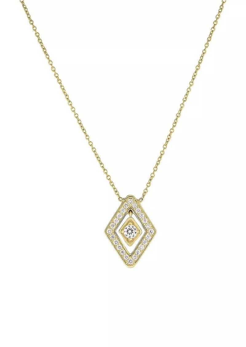 Roberto Coin Diamante 18K Yellow Gold & 0.27 TCW Diamond Pendant Necklace