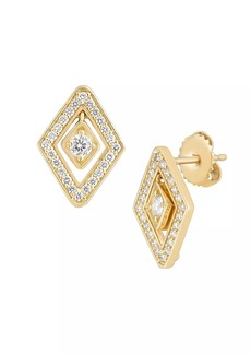 Roberto Coin Diamante 18K Yellow Gold & 0.55 TCW Diamond Drop Earrings
