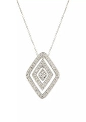 Roberto Coin Diamante Large 18K White Gold & 0.77 TCW Diamond Pendant Necklace