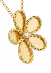 Roberto Coin Jasmine 18K Yellow Gold & 0.06 TCW Diamond Flower Necklace