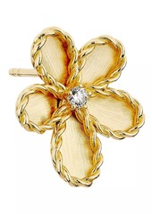 Roberto Coin Jasmine 18K Yellow Gold & 0.09 TCW Diamond Flower Earrings