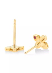 Roberto Coin Love In Verona 18K Yellow Gold Floral Stud Earrings