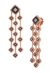 Roberto Coin Palazzo Ducale 18K Rose Gold, Black & White Diamond Chandelier Earrings