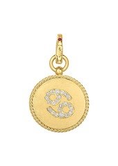 Roberto Coin Princess 18K Yellow Gold & Diamond Cancer Zodiac Pendant