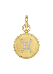 Roberto Coin Princess 18K Yellow Gold & Diamond Gemini Zodiac Pendant