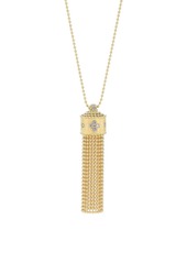 Roberto Coin Princess 18K Yellow Gold & Diamond Tassel Pendant Necklace