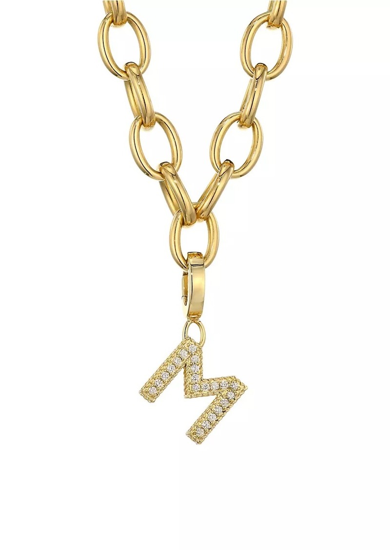 Roberto Coin Princess Charms 18K Yellow Gold & Diamond Initial Charm