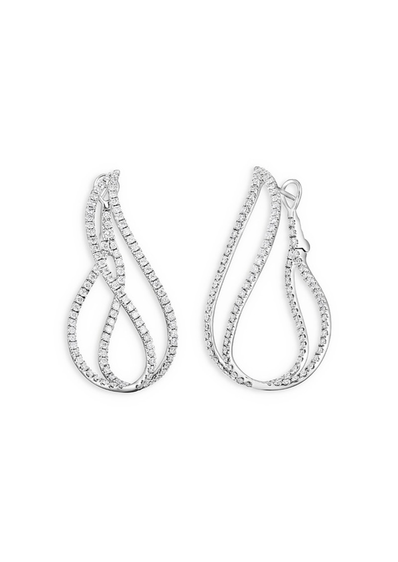 Roberto Coin 18K White Gold Diamond Classic Diamond Twist Drop Earrings