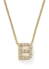 Roberto Coin 18K Yellow Gold and Diamond Initial Love Letter Pendant Necklace, 16