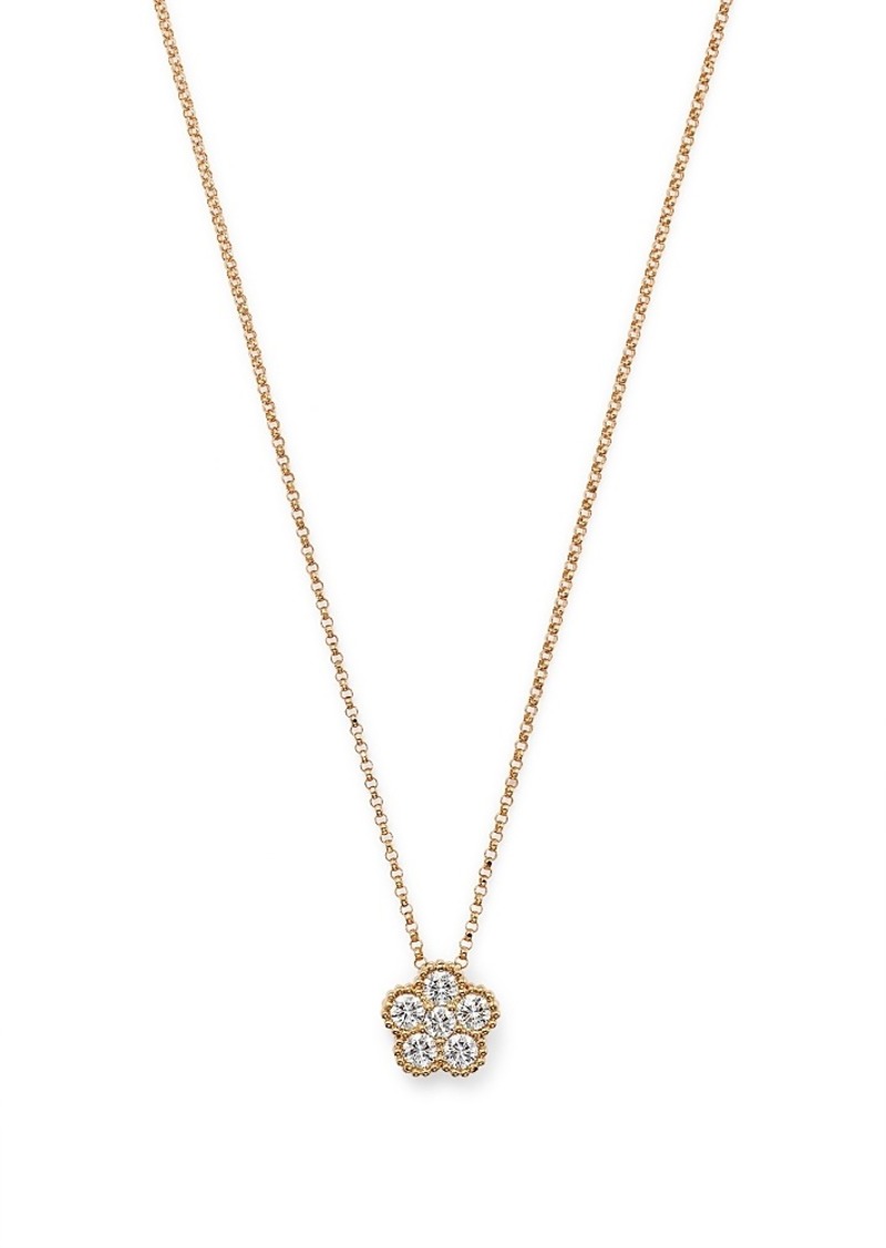 Roberto Coin 18K Yellow Gold Daisy Diamond Pendant Necklace, 17 - Exclusive