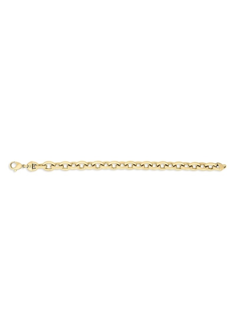 Roberto Coin 18K Yellow Gold Designer Gold Polished Oval Link Chain Bracelet