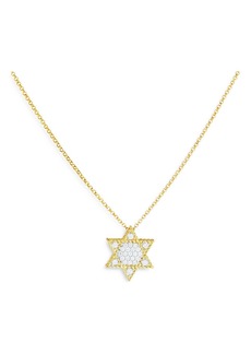 Roberto Coin 18K Yellow Gold Diamond Star Of David Pendant Necklace, 18"