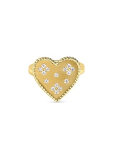 Roberto Coin 18K Yellow Gold Diamond Venetian Princess Heart Ring