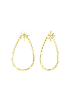 Roberto Coin 18K Yellow Gold Disney Cinderella Diamond Wand Teardrop Drop Earrings