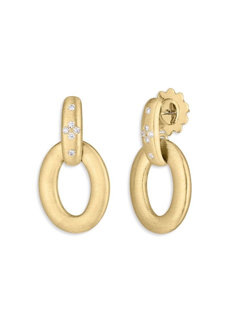 Roberto Coin 18K Yellow Gold Duchessa Diamond Doorknocker Drop Earrings