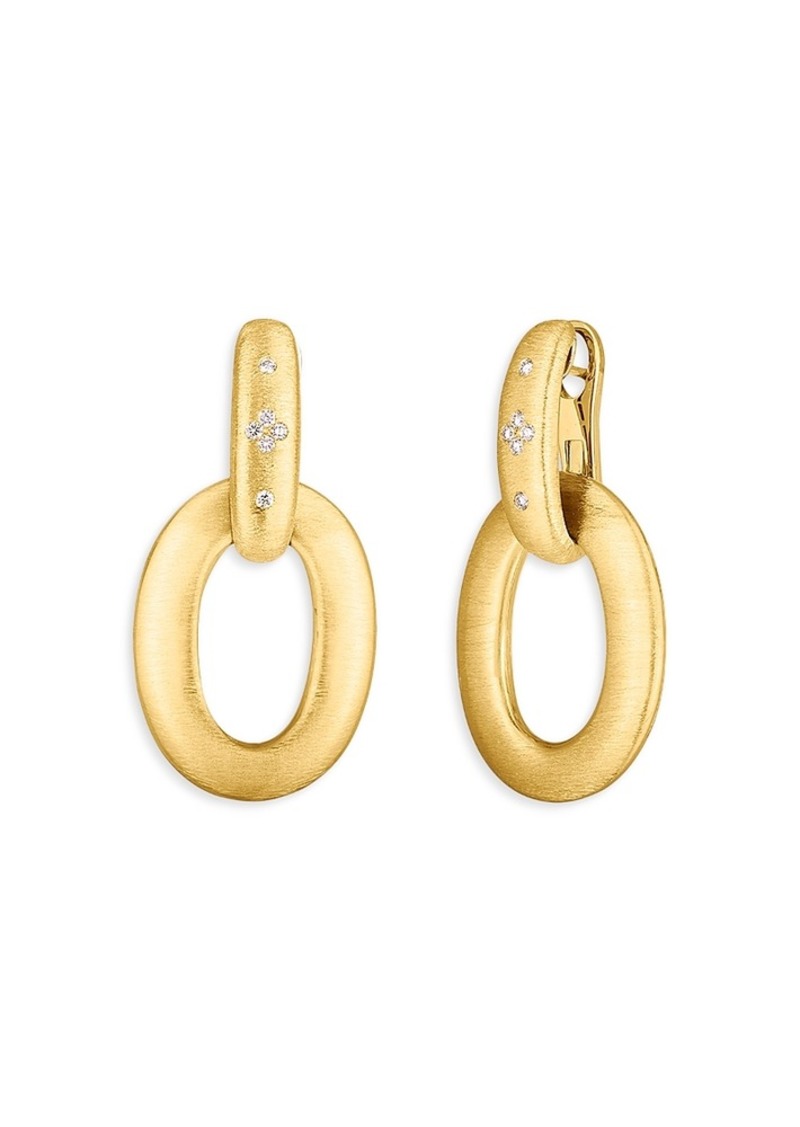 Roberto Coin 18K Yellow Gold Duchessa Diamond Link Drop Earrings