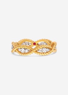 Roberto Coin 18K Yellow Gold New Barocco Diamond Band Ring 7771066Aj70X