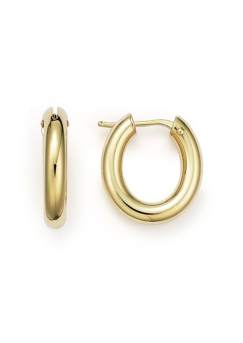 Roberto Coin 18K Yellow Gold Oval Hoop Earrings