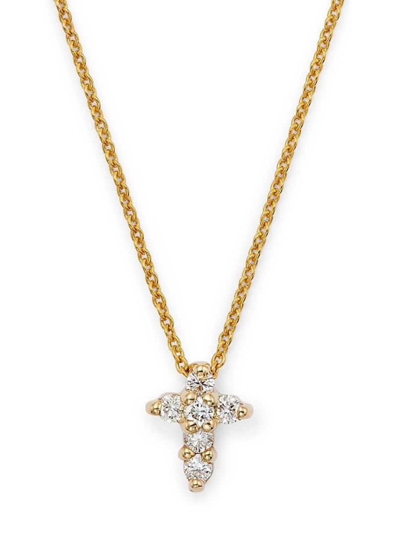 Roberto Coin 18K Yellow Gold Small Cross Necklace, 16